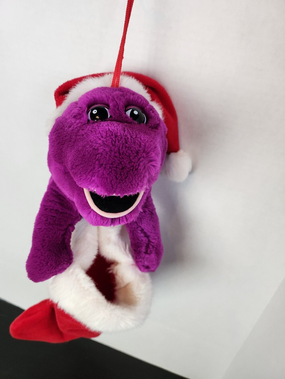 Vintage Plush Barney Christmas Stocking 90s - Picture 7 of 10